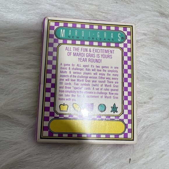 Vintage Mardis Gras The Most Unique card Game In The World 1982 World’s Fair - Picture 4 of 8